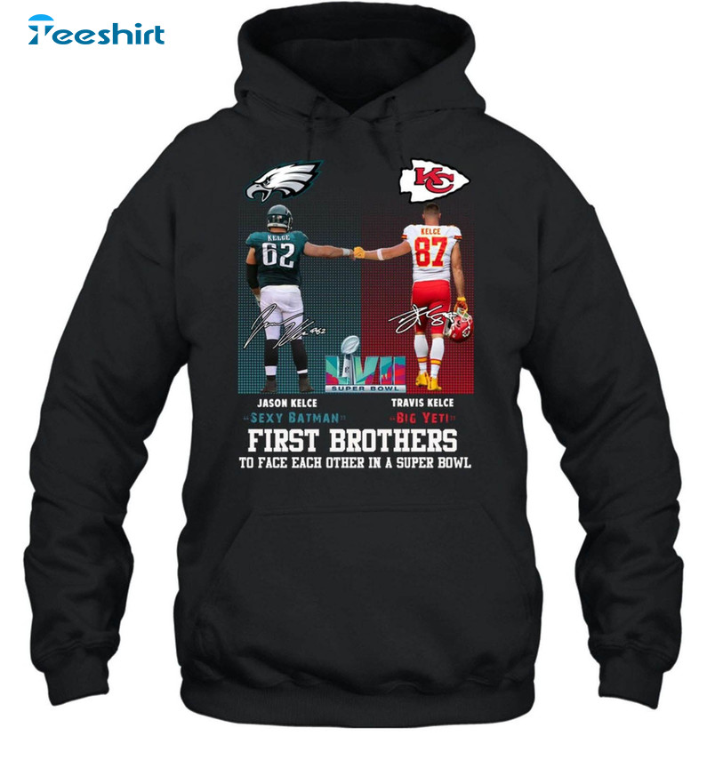 Chiefs And Eagles Brothers Shirt, Trendy Jason Kelce Travis Kelce ...