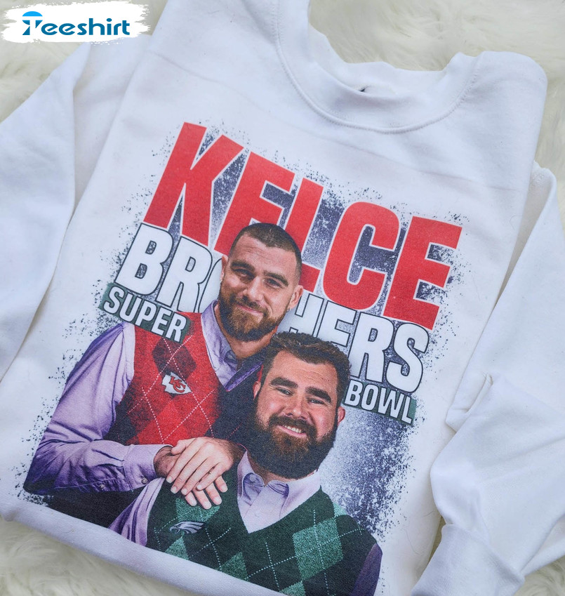 Kelce Superbowl Kelce Brothers Trendy Sweatshirt, Short Sleeve