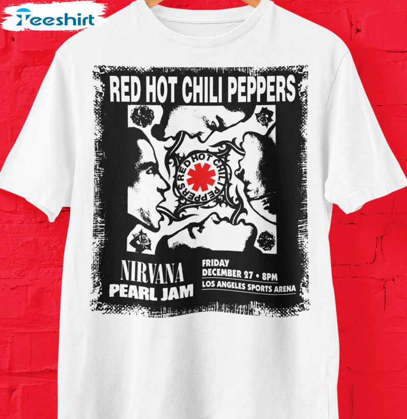 Red Hot Chili Peppers Gig Poster Trendy Sweatshirt, Unisex Hoodie
