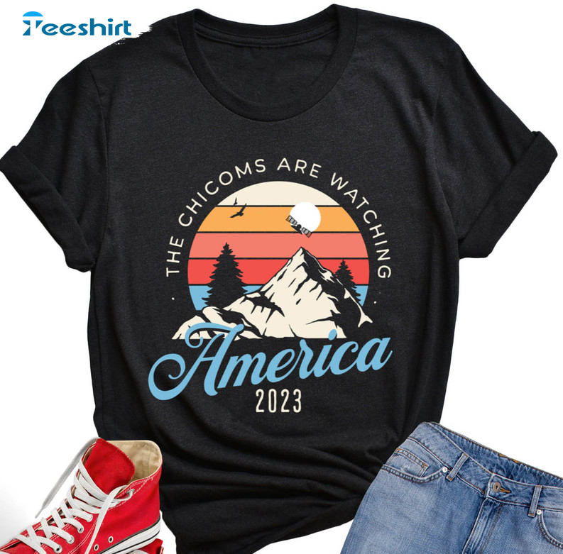 The Chicoms Are Watching America 2023 Funny Shirt, Trendy Political Crewneck Unisex Hoodie