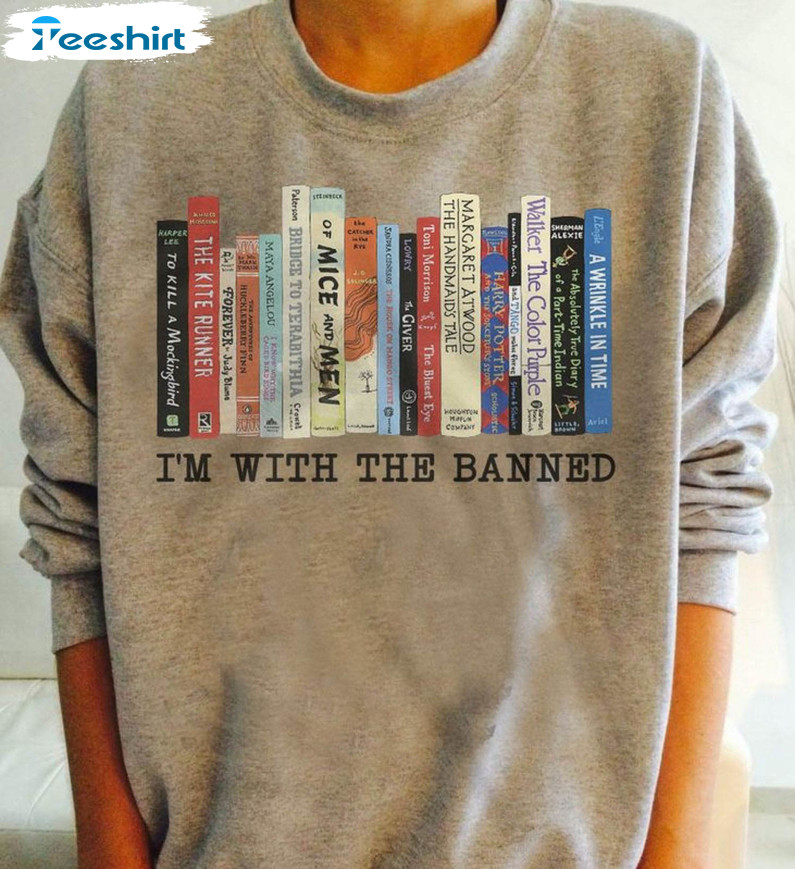 Reading Sweatshirt, I'm With The Banned Unisex Hoodie Long Sleeve