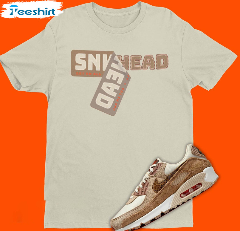 Sneaker Stickers Shirt , To Match Air Max 90 Snakeskin Short Sleeve Tee Tops