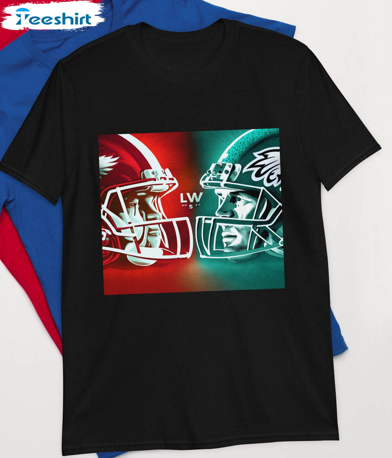 Limited Superbowl Lvii 2023 Shirt, Trendy Kansas City Chiefs Vs Philadelphia Eagles Unisex Hoodie