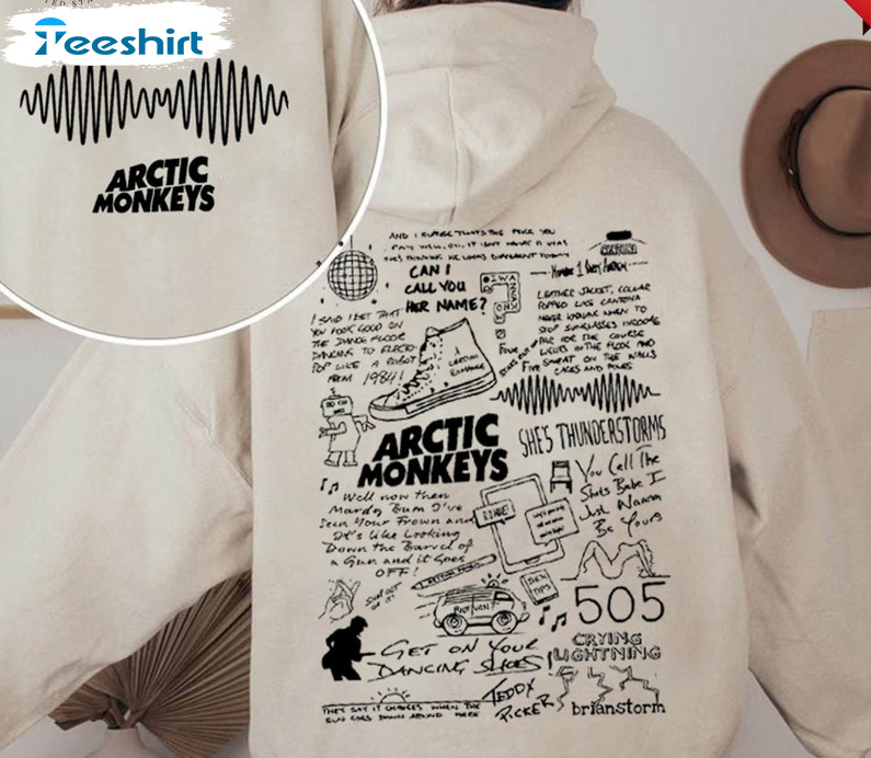 Arctic Monkey Vintage Shirt, Trendy Arctic Monkeys Tour Unisex Hoodie Long Sleeve