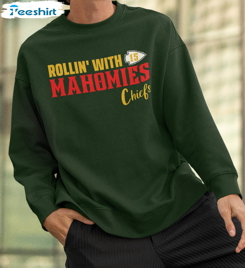 Rollin With Mahomes Kansas City Skyline Kids Long Sleeve Shirt