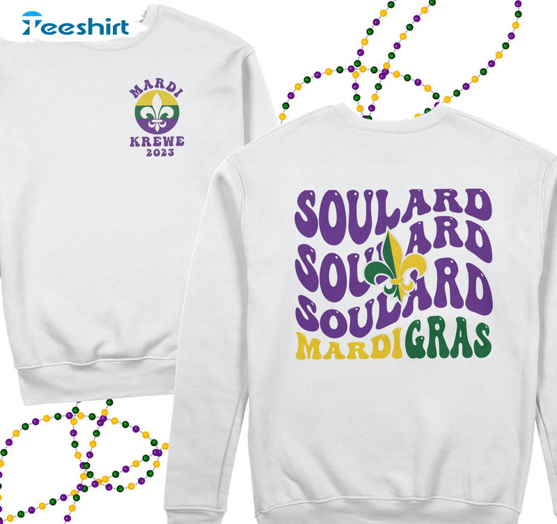 Mardi Gras Sweatshirt , Retro Soulard Mardi Gras Unisex Hoodie Sweater