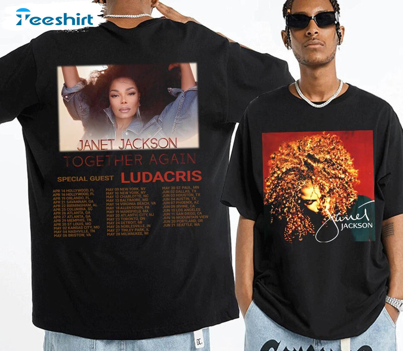 Janet Jackson 2023 Tour Shirt, Together Again Tour Unisex Hoodie Crewneck