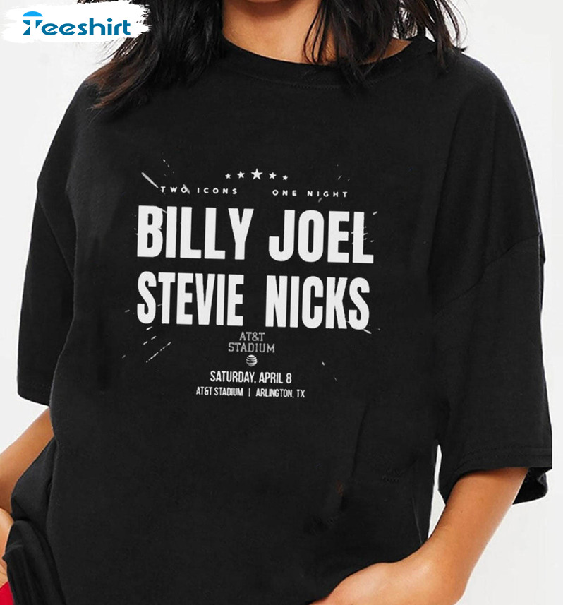 Billy Joel Stevie Nicks Shirt, Billy Joel In Concert Unisex T-shirt Short Sleeve