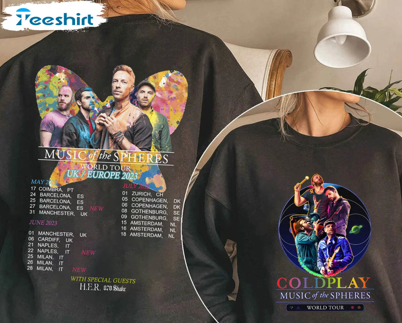 Coldplay Tour Shirt, Music Of The Spheres Trendy Unisex Hoodie Long Sleeve