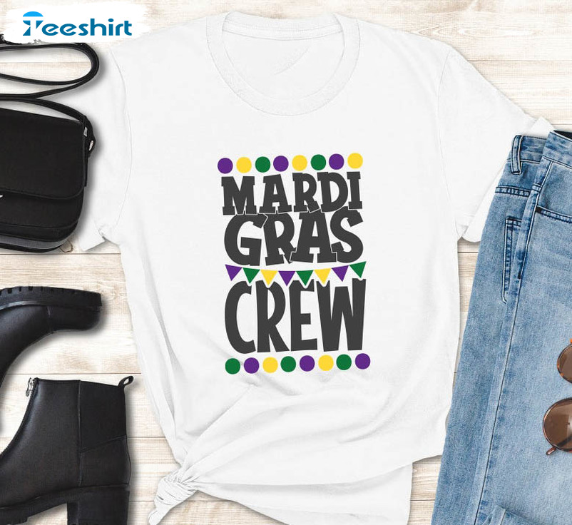 Mardi Gras Crew Party Shirt , Couples Fat Tuesday Long Sleeve Sweatshirt
