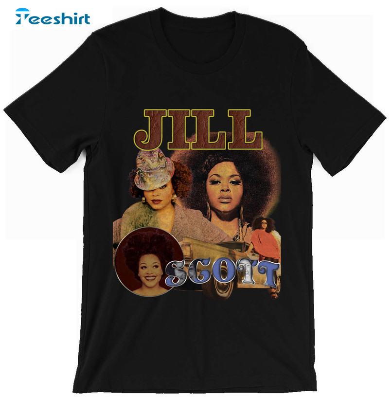 Jill Scott Trendy Shirt, Golden Who Is Vintage Crewneck Short Sleeve