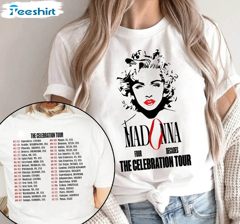 Madonna The Celebration Tour 2023 Shirt, Madonna Queen Unisex T-shirt Crewneck