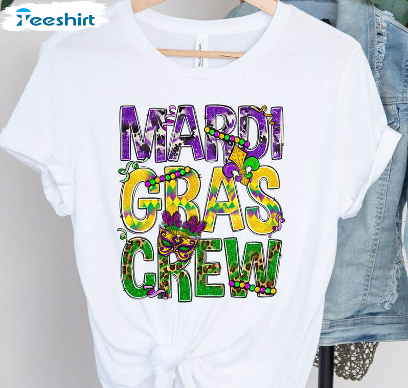 Mardi Gras Crew Cute Shirt, Vintage Crewneck Unisex Hoodie