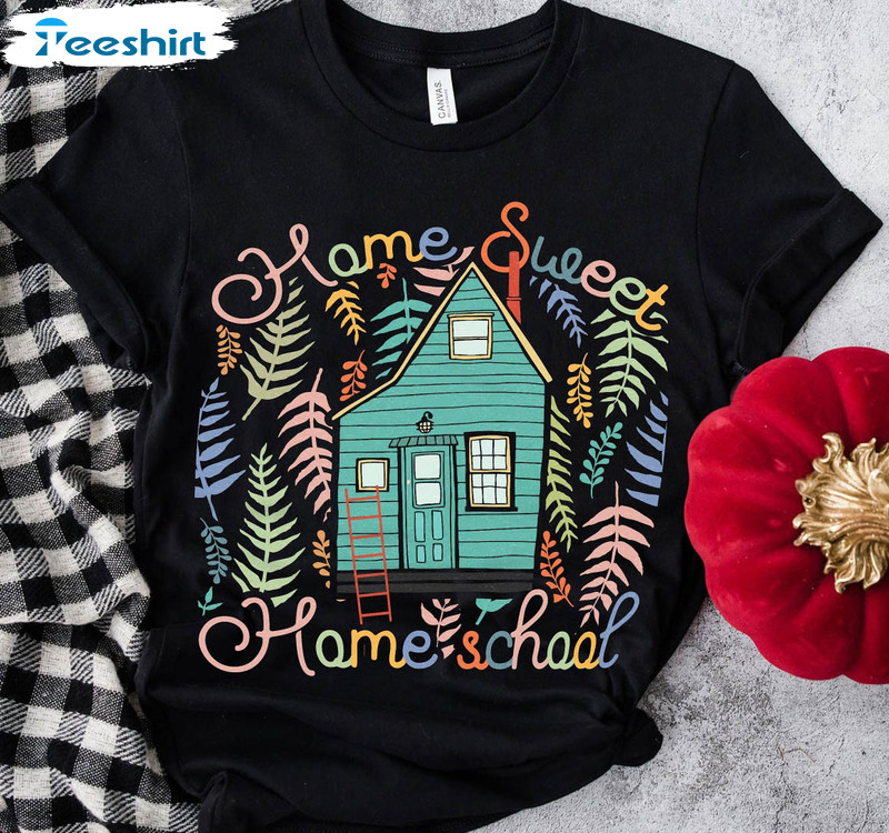 Home Sweet Homeschool Shirt, Vintage Learning Teacher Short Sleeve Unisex T-shirt