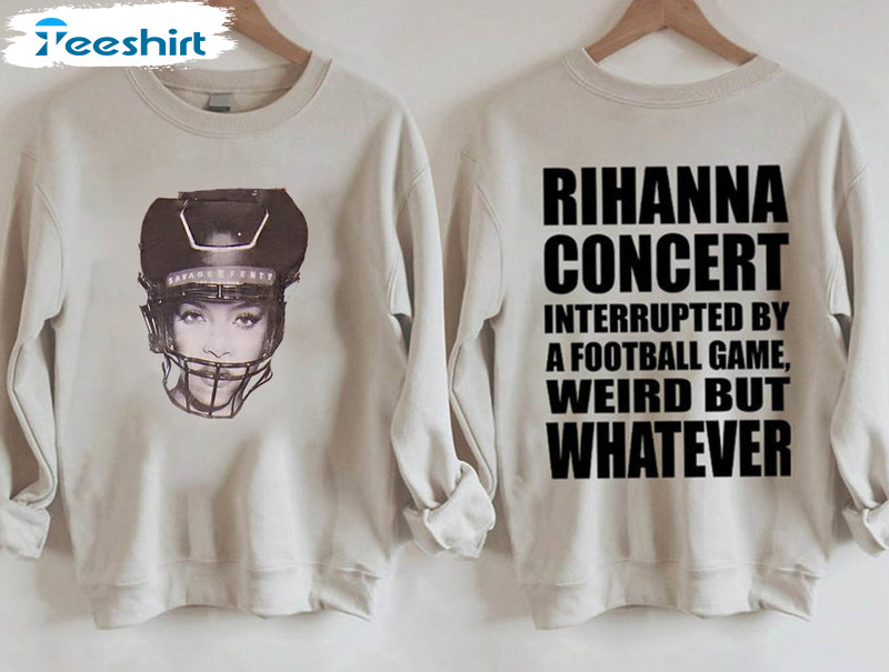 Rihanna Concert Shirt, Trending Super Bowl Long Sleeve Tee Tops