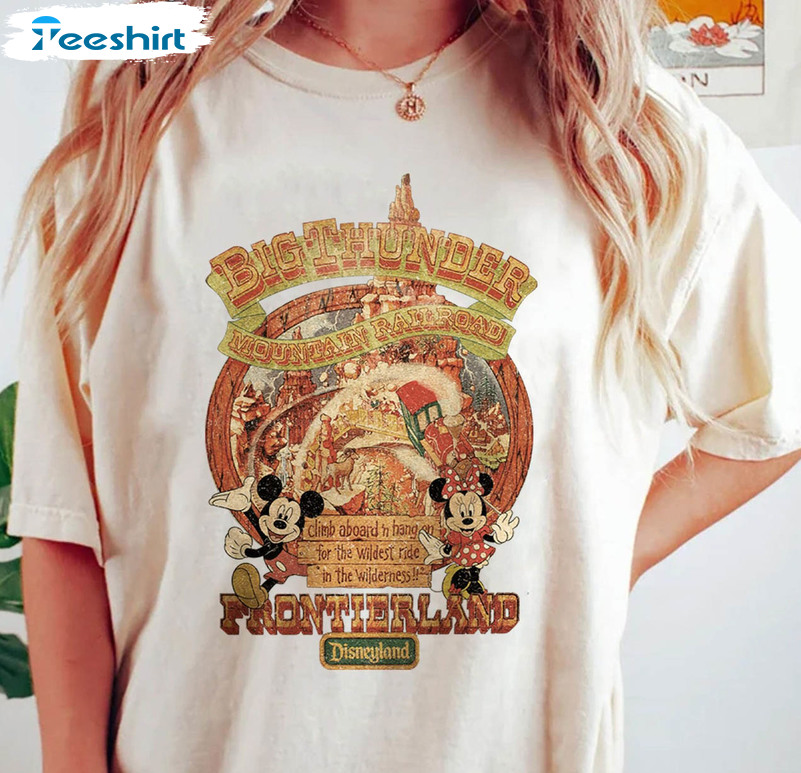 Big Thunder Mountain Vintage Shirt, Frontierland Disneyland Unisex T-shirt Tee Tops