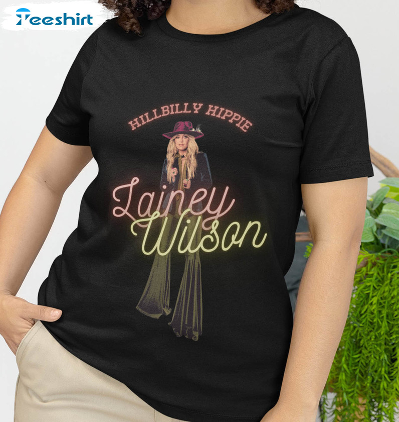 Lainey Wilson Hillbilly Hippie Shirt, Trendy Unisex T-shirt Crewneck