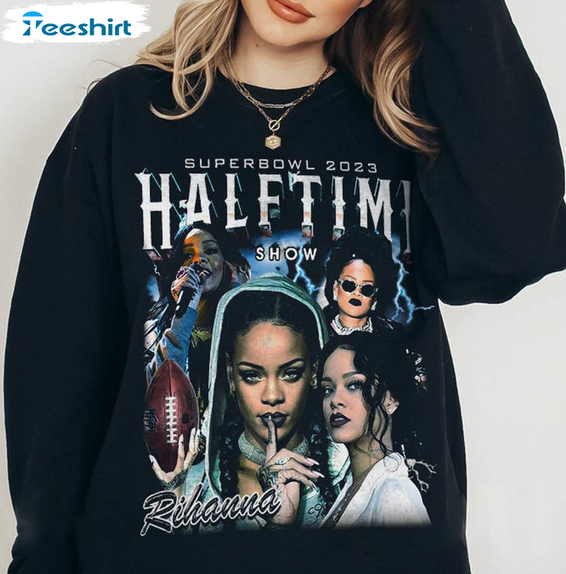 GorgeousSweetie Rihanna Super Bowl Fenty T-Shirt, Rihanna Football Shirt, Rihanna Halftime Shirt, Rihanna Vintage Rap Tee Gift for Men Women