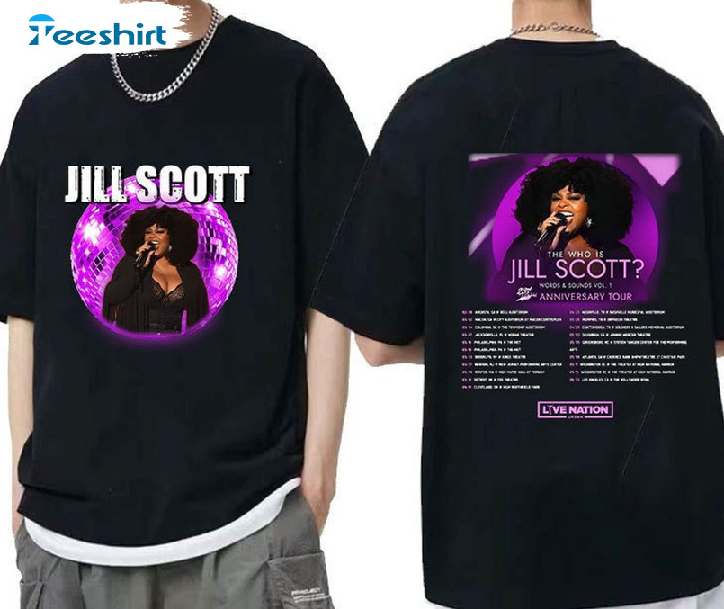 Jill Scott World Tour Shirt, Trendy Jill Scott Tour Sweatshirt Long Sleeve