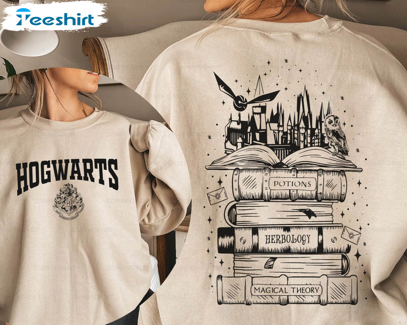 Wizard Castle Book Sweatshirt, Hogwarts Long Sleeve Unisex T-shirt