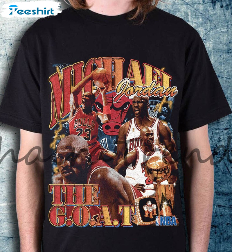Michael Jordan The Goat Shirt, Trendy Sweatshirt Short Sleeve