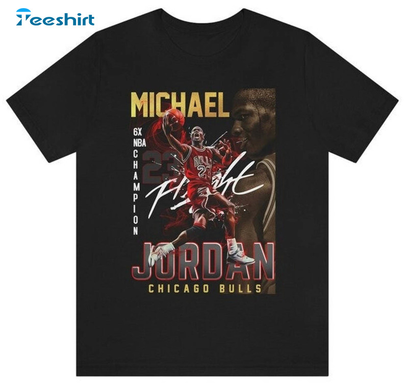 Michael Jordan Vintage Shirt, Trendy Short Sleeve Sweatshirt