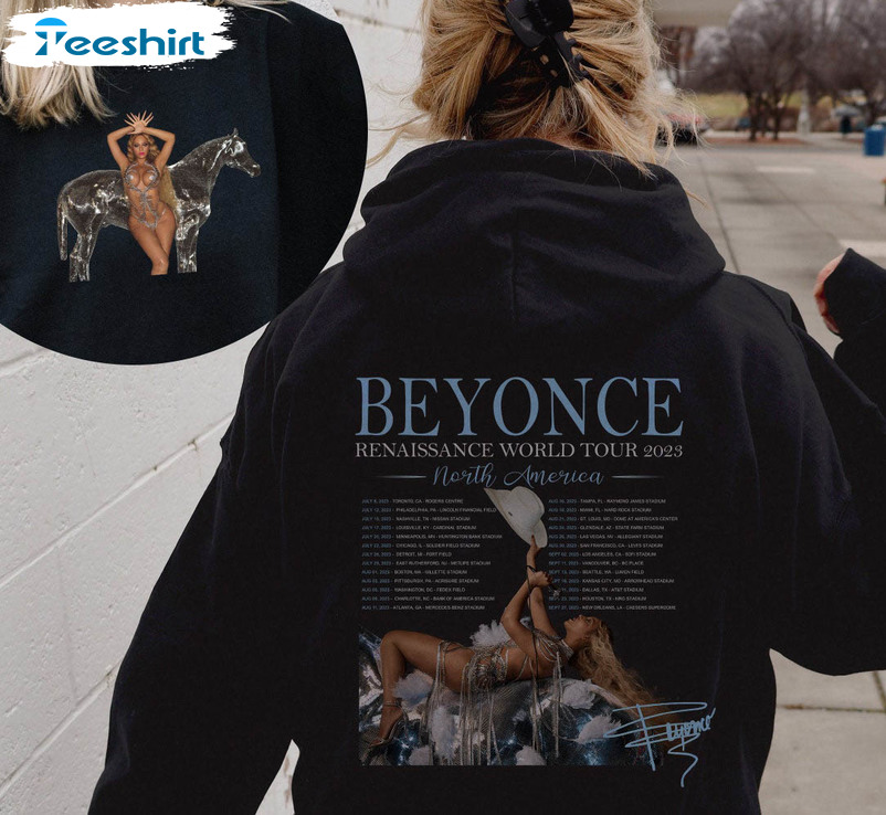 Renaissance Tour Mussic Shirt, Trendy Beyoncé Unisex Hoodie Long Sleeve