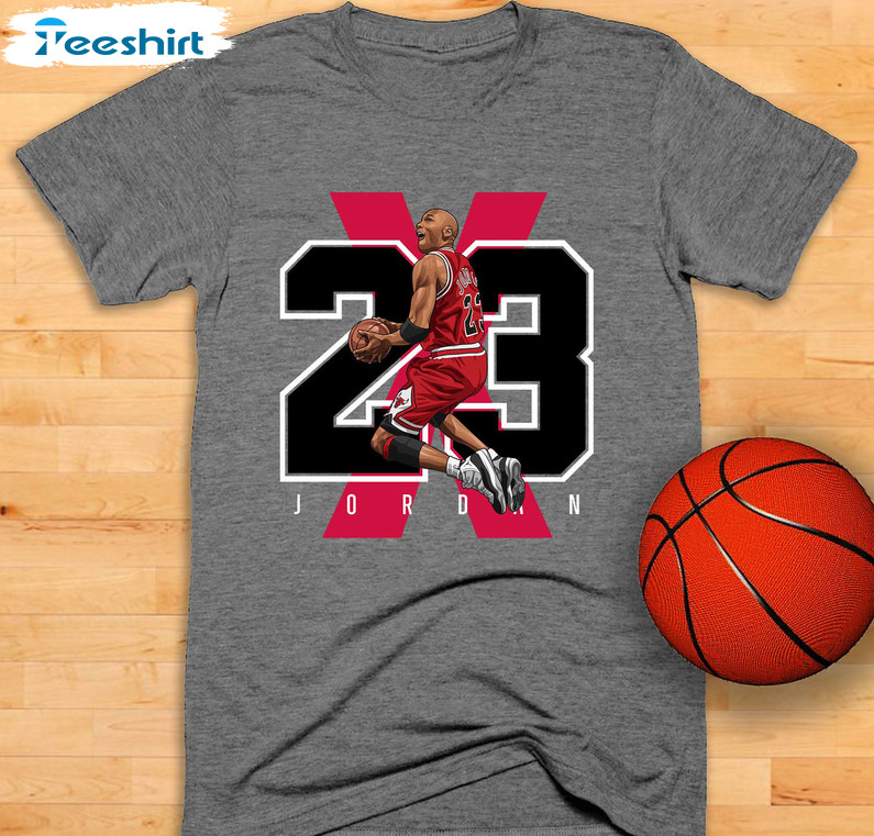 Jordan 23 Shirt, Chicago Bulls Michael Jordan Sweatshirt Short Sleeve