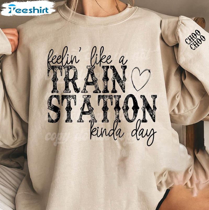 Feelin Like A Train Station Kinda Day Trendy Sweatshirt, Unisex Hoodie