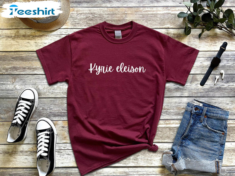 Kyrie Eleison Trendy Shirt, Prayer Quote Short Sleeve Unisex Hoodie