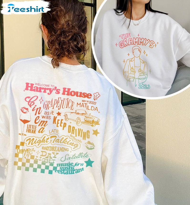 Harry Grammys Shirt, Harrys House Album Of The Year Crewneck Short Sleeve