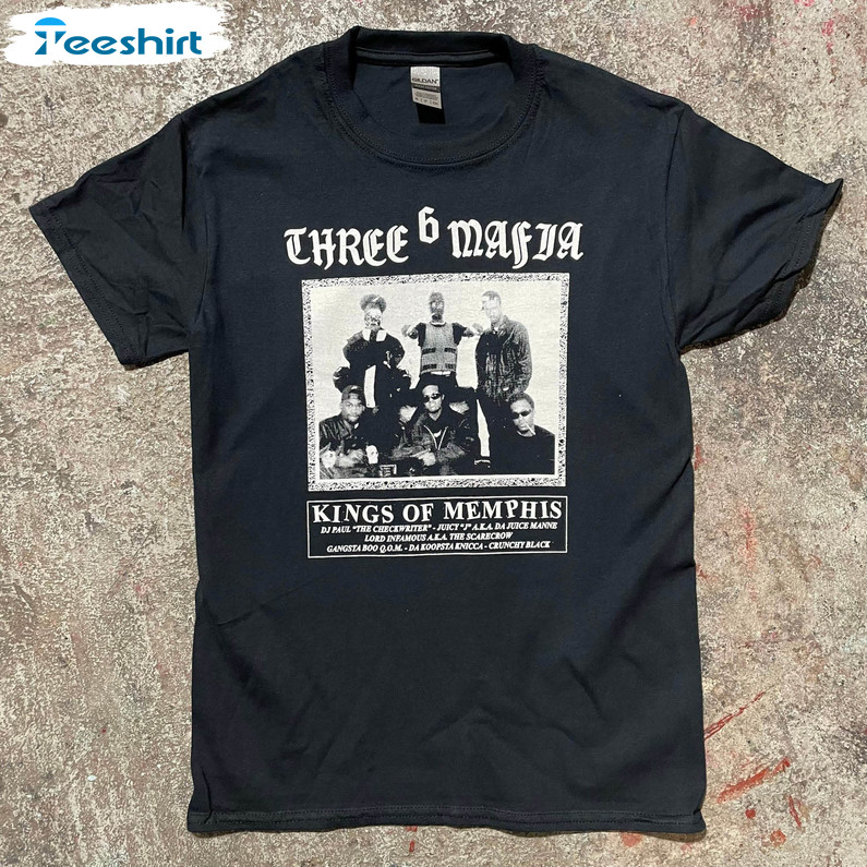 Three 6 Mafia Shirt, King Of Memphis Short Sleeve Crewneck