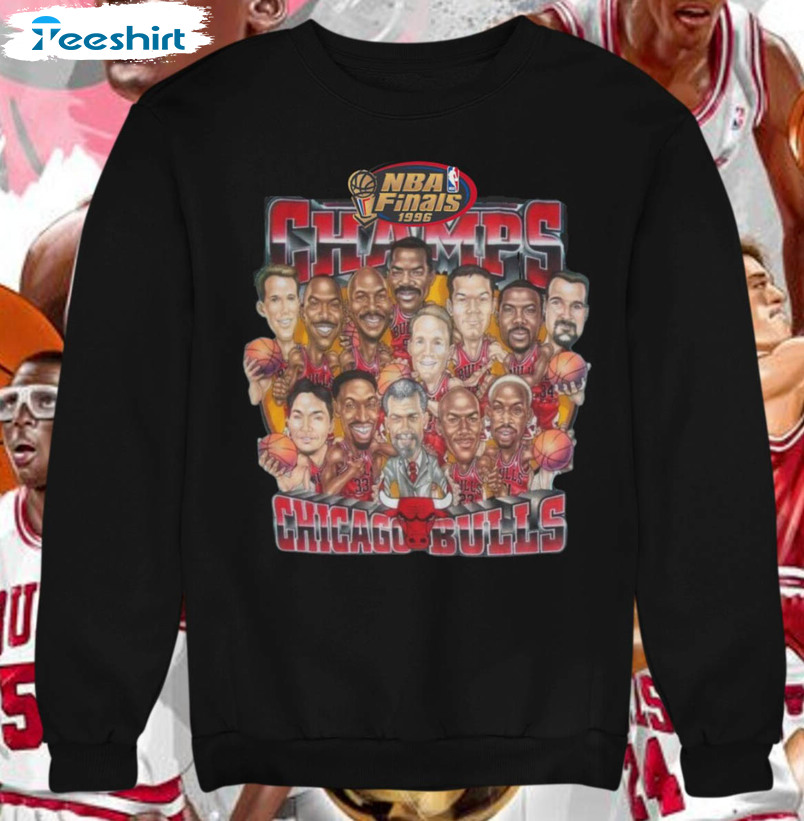 Vintage 90s Chicago Bulls Champions T Shirt 3 Peat Jordan Rodman