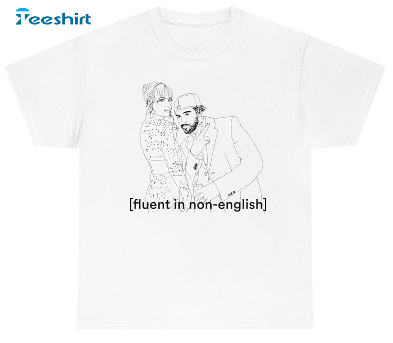 Fluent In Non English Shirt, Trendy Speaks Non-English Shirt Crewneck Unisex Hoodie