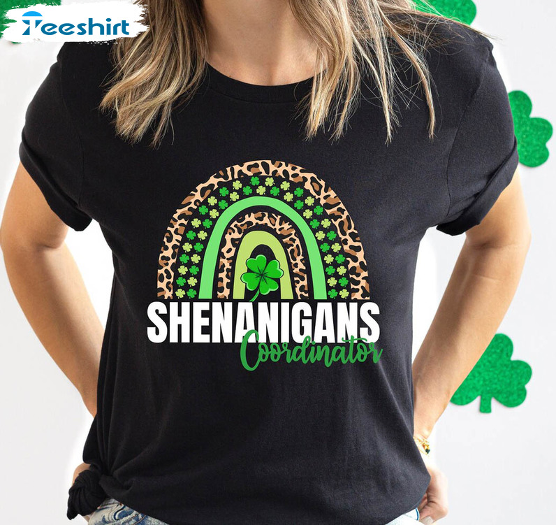 Shenanigans Coordinator St Patricks Day Shrit, Happy Go Lucky Unisex T-shirt Long Sleeve