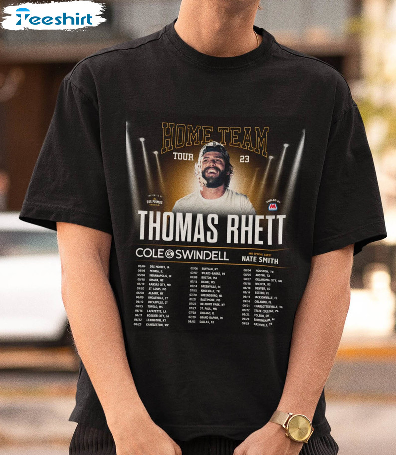 Home Team Thomas Rhett Tour 2023 Shirt, County Concert Thomas Short Sleeve Long Sleeve