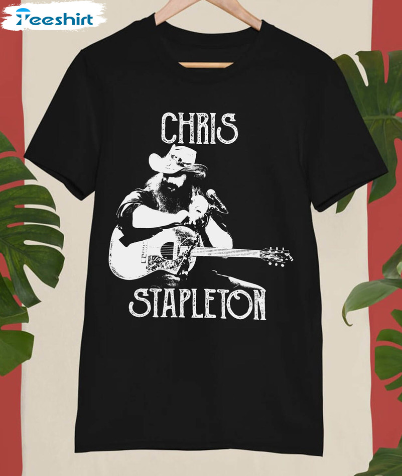 Chris Stapleton Vintage Shirt, Trendy Texas Country Long Sleeve Sweatshirt