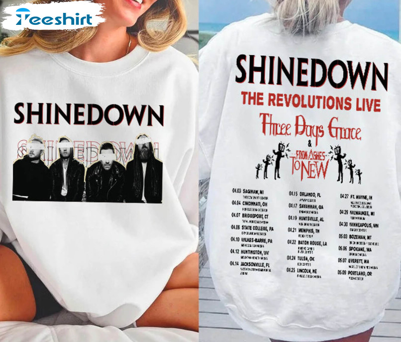 Shinedown Band The Revolutions Live 2023 Shirt, The Revolutions Live Tour Crewneck Unisex Hoodie