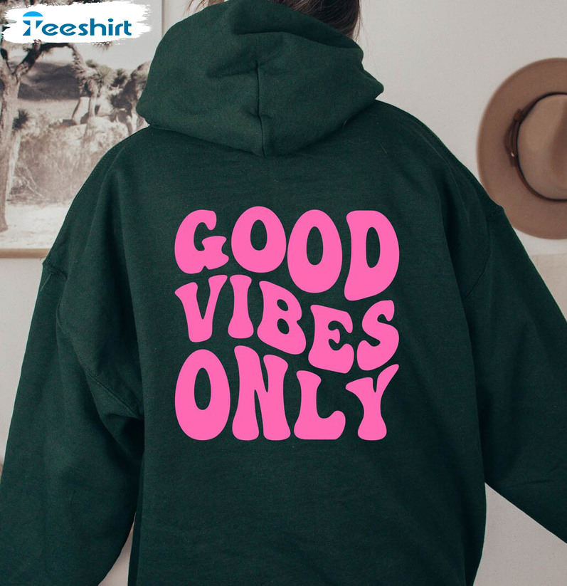 Good Vibes Only Trendy Shirt, Mental Health Tee Tops Short Sleeve