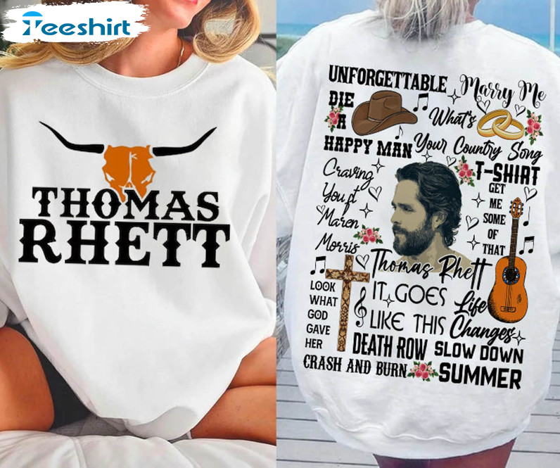 Thomas Rhett Home Team Tour Shirt, Country Music 2023 Short Sleeve Crewneck