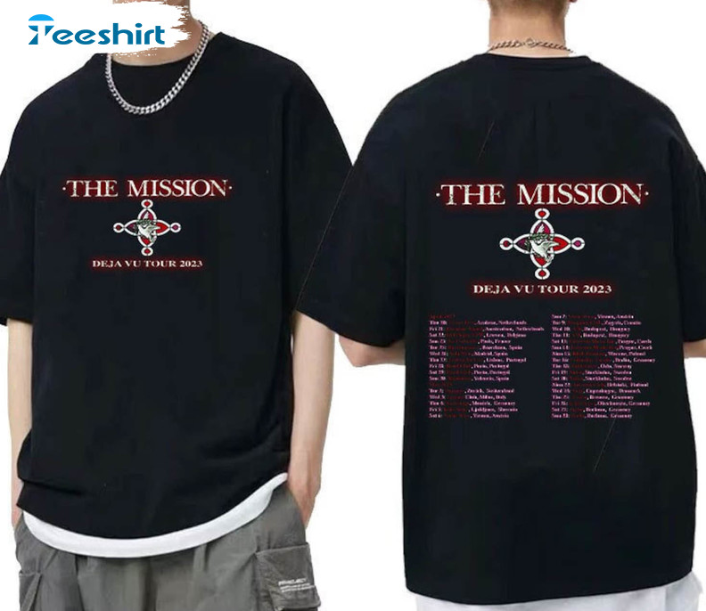 The Mission Deja Vu Tour Trendy Shirt, Vintage The Mission Concert Sweatshirt Short Sleeve