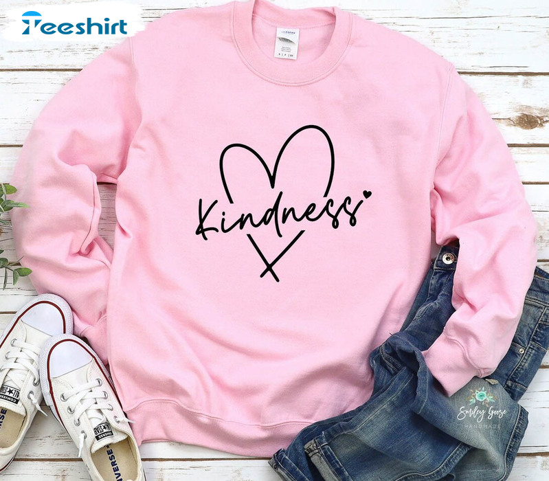 Kindness Heart Sweatshirt , Happiness Be Kind Unisex Hoodie Long Sleeve