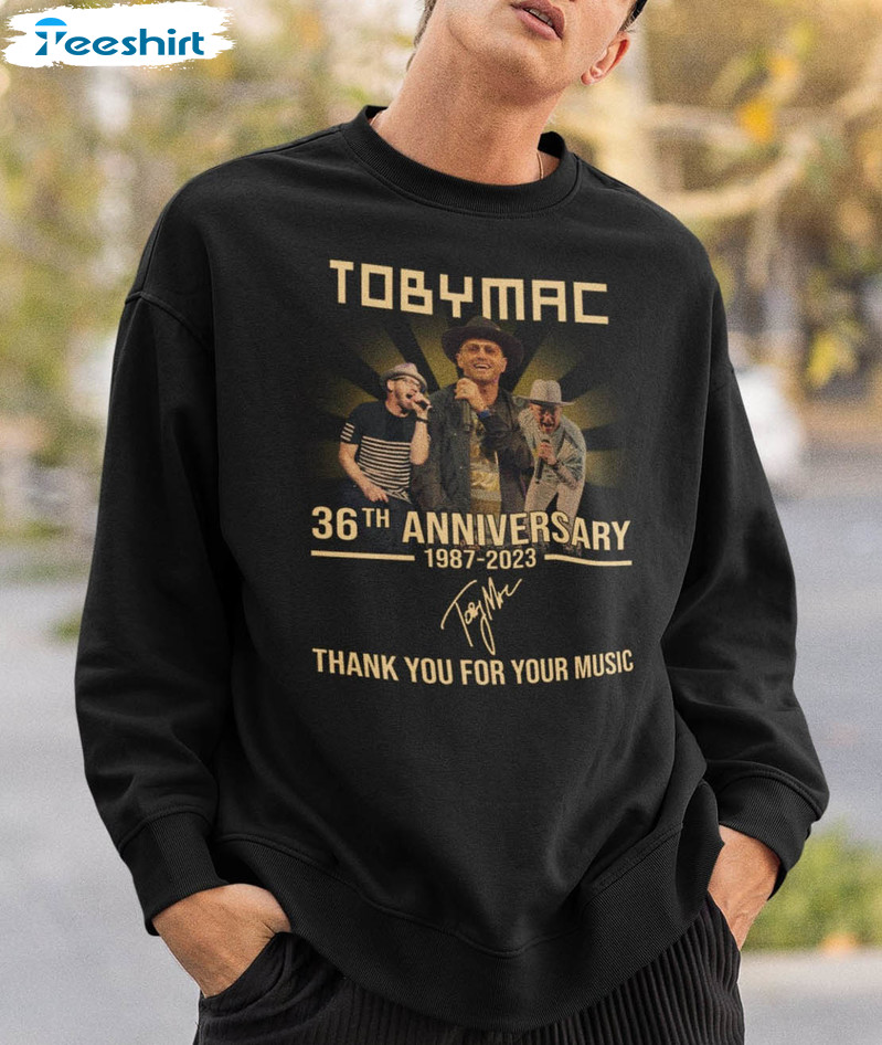 Tobymac 36th Anniversary 1987 2023 Shirt, Thank You For Memories Tee Tops Unisex T-shirt