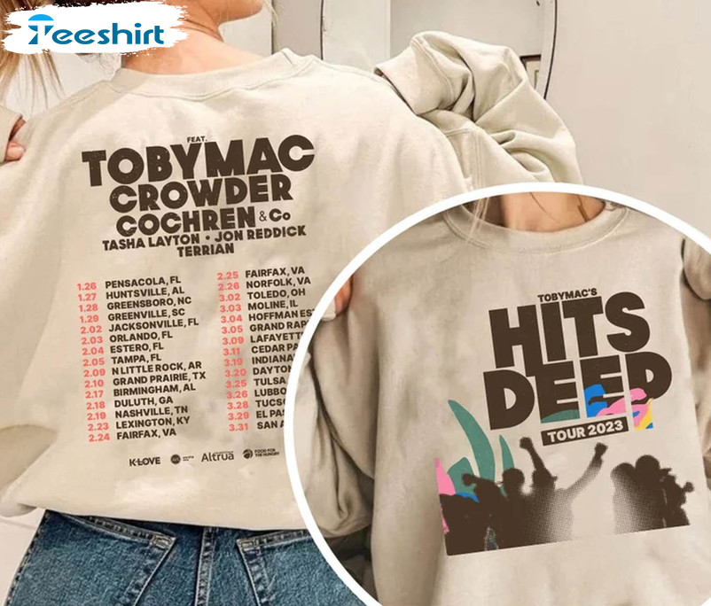 Tobymac Hits Deep Tour 2023 Trendy Shirt, Vintage Tobymac Hits Deep Unisex T-shirt Long Sleeve