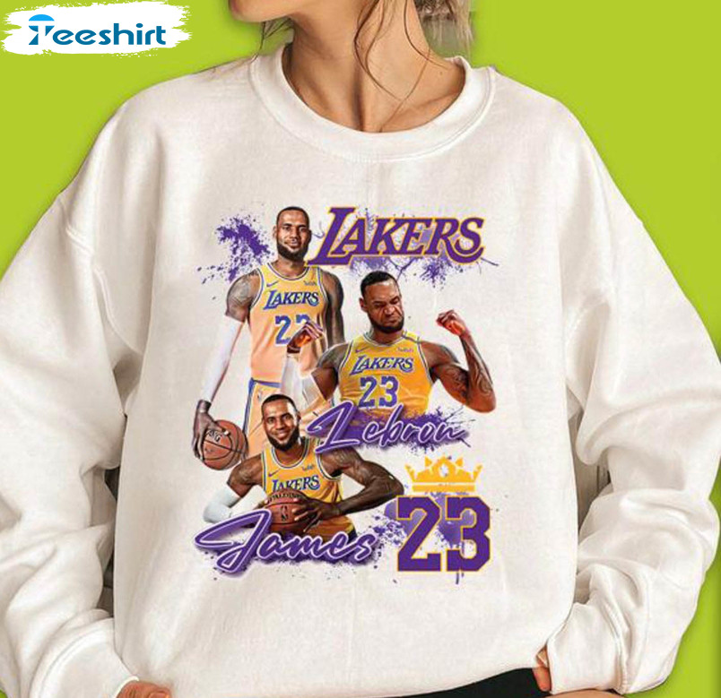King James Trendy Shirt, Nba Los Angeles Lakers Lebron James 23 Crewneck Unisex Hoodie