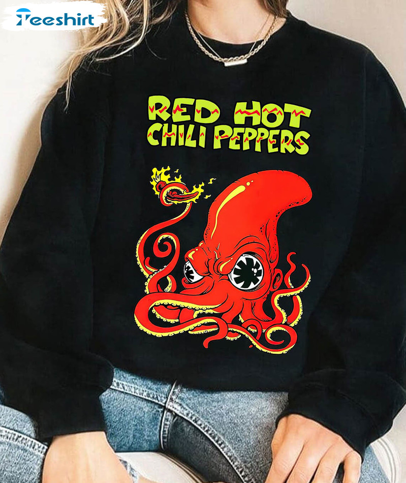 Red Hot Chili Peppers Octopus 1983 Shirt, Funk Rock Band Crewneck Unisex Hoodie