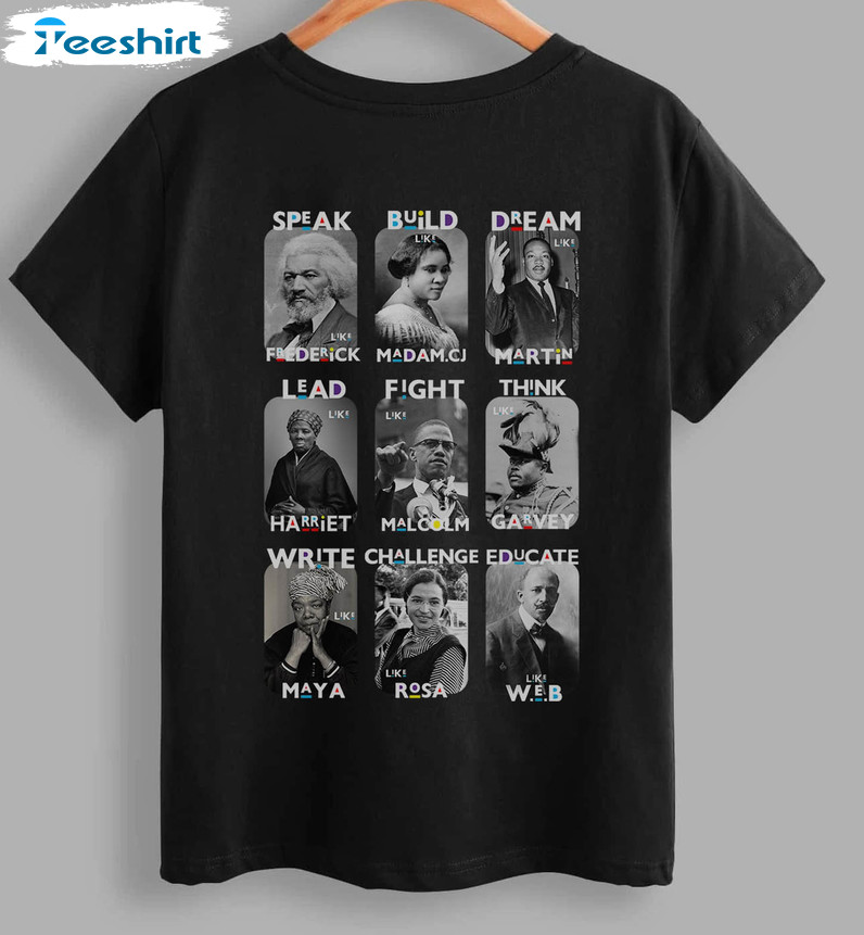 Black Leaders Trendy Shirt, Dream Like Martin History Month Long Sleeve Tee Tops