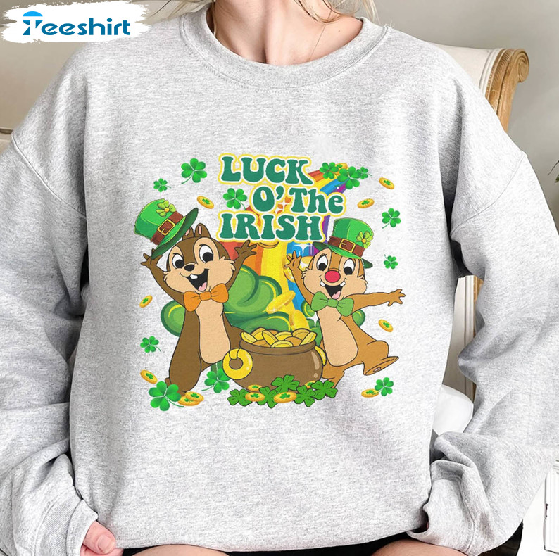 Chip And Dale Luck Of The Irish Shirt, Chip And Dale Double Trouble Unisex T-shirt Short Sleeve