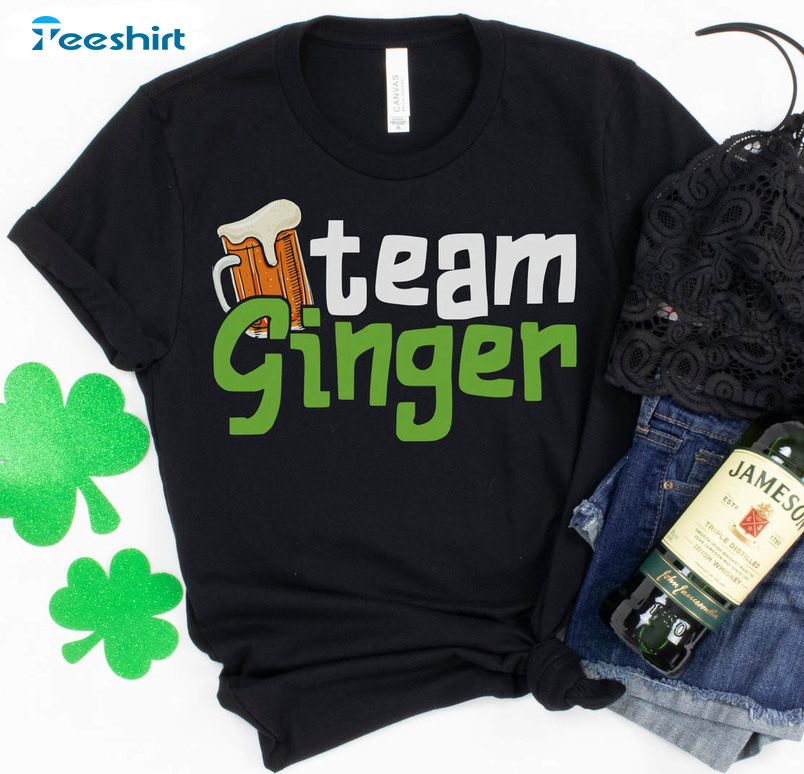 Funny Team Ginger St Patricks Day Shirt, Drinking Squad Sweater Long Sleeve