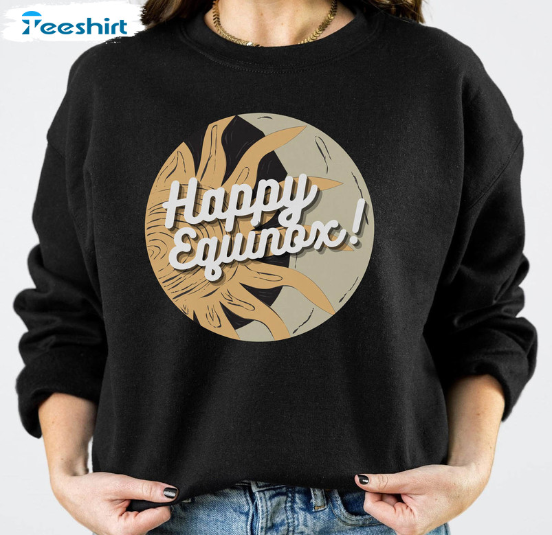 Happy Spring Equinox Sweatshirt, Trendy Ostara Short Sleeve Tee Tops